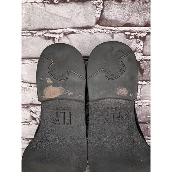 Fly London Black Leather Cap Toe Comfort Lace Up Oxfords Shoes Men Sz 43EU/10M - Picture 7 of 16